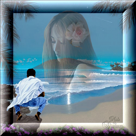 magnifique couple reflet mer